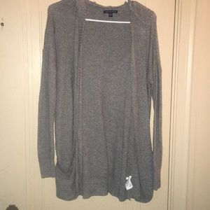 Grey hooded AE Cardigan